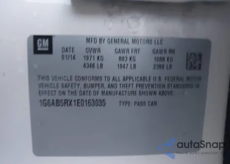 2014 Cadillac Ats Luxury from USA, damaged, VIN 1G6AB5RX1E0163035